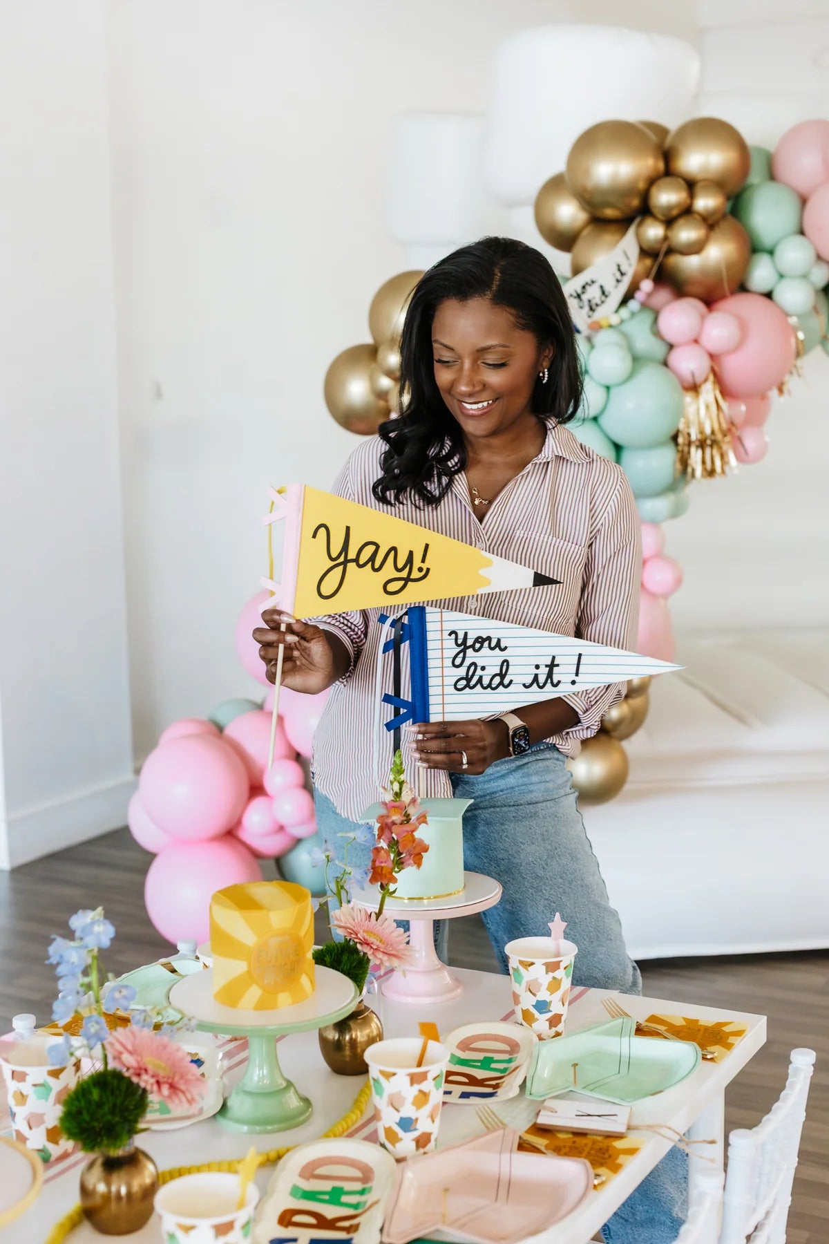 Yay Pencil Felt Pennant Banner