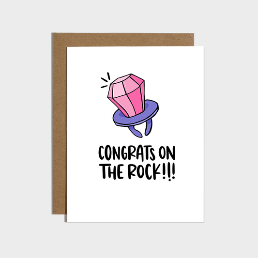 Candy Ring Lollipop Engagement Greeting Card