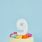 Jumbo Number '9' Sprinkle Candle