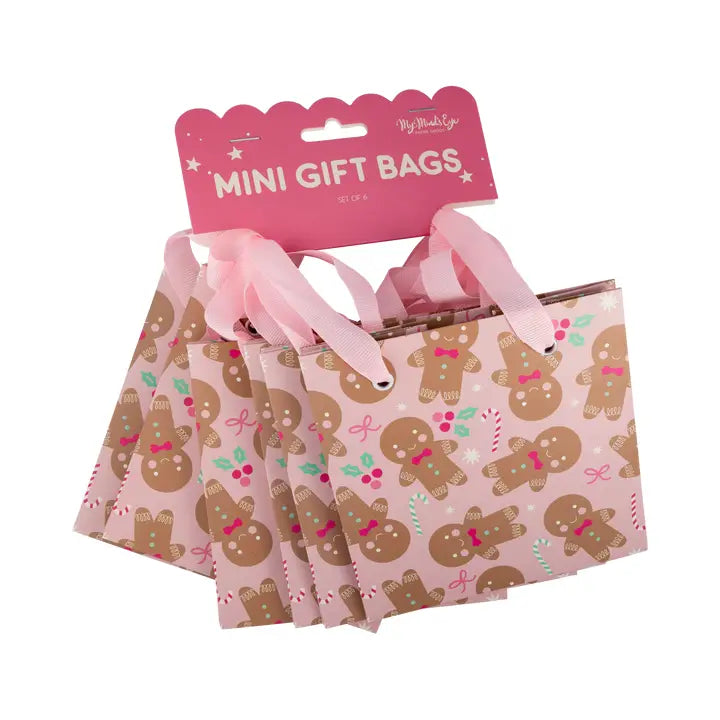 Mini Gingerbread Gift Bag Set (Set of 6)