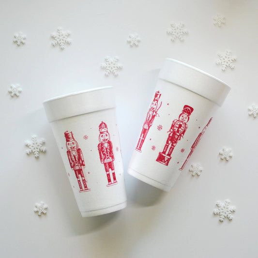 Red Nutcracker 20oz. Styrofoam Cups