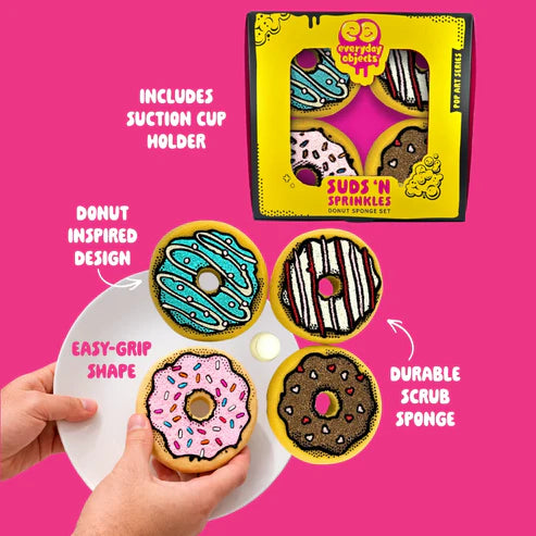 Sude and Sprinkles Donut Sponge (Set of 4)