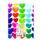 Side Notes Sticky Notes Tab Sets: Rainbow Hearts