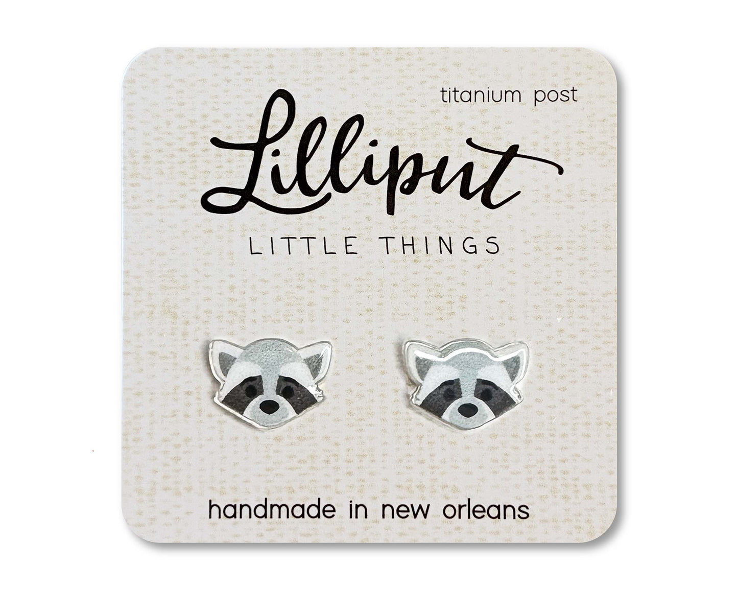 Hypoallergenic Earrings: Raccoons