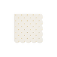 Cottage Gold Foil Polka Dot Scalloped Paper Cocktail Napkin