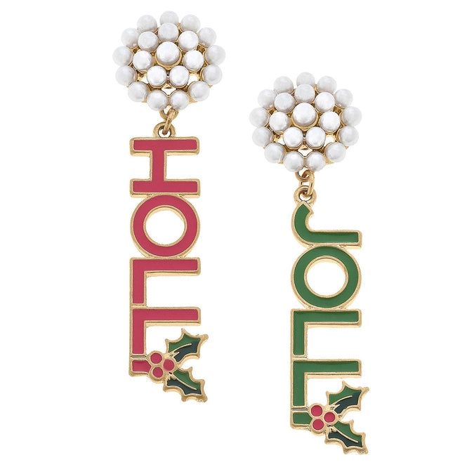 Holly Jolly Enamel Earrings