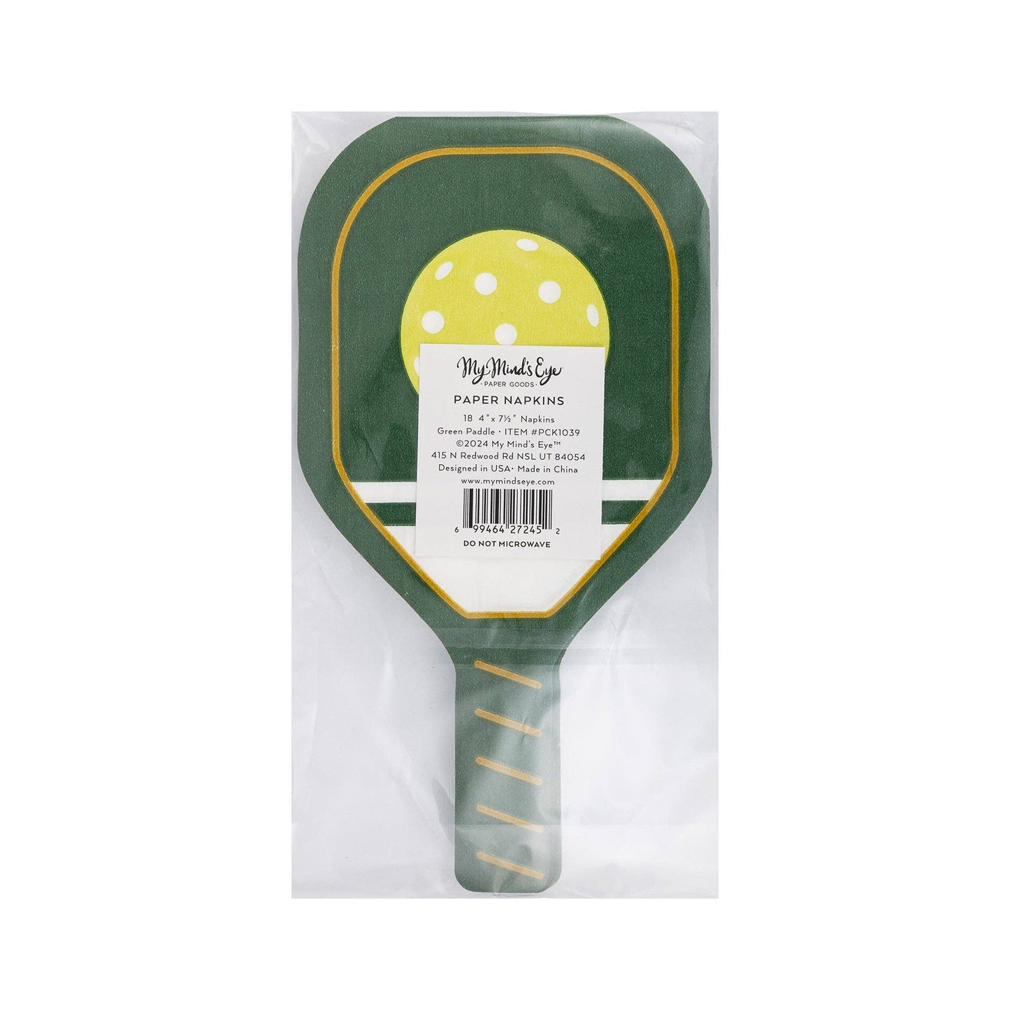 Green Pickleball Paddle Napkin