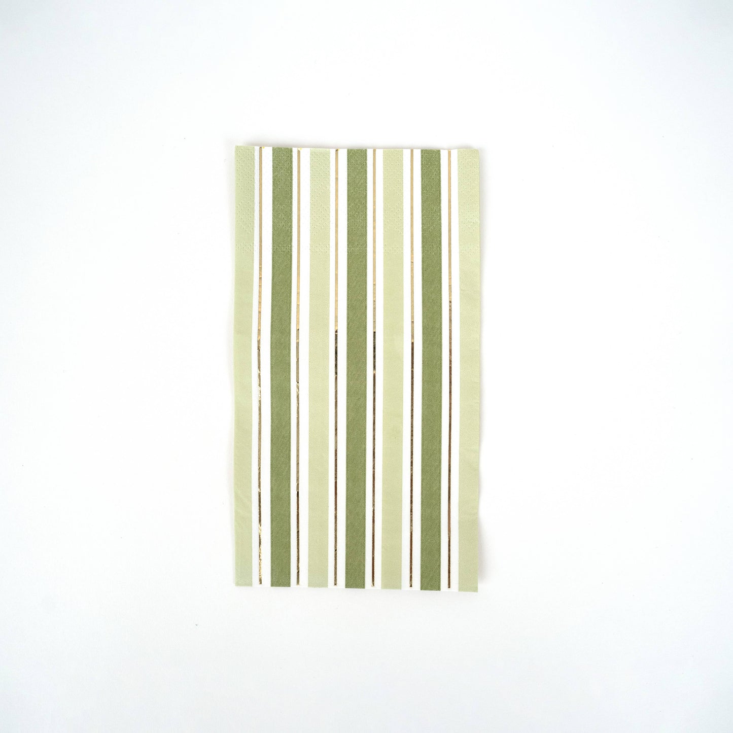 Green Striped Guest Towel Napkins