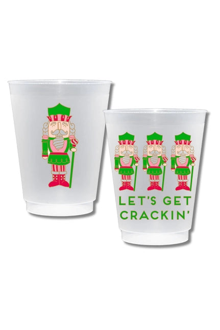 Holiday Nutcrackers Shatterproof Frost Flex Cups