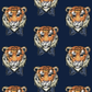 Tiger Wearing a Bow Tie Reversible Gift Wrap Sheets