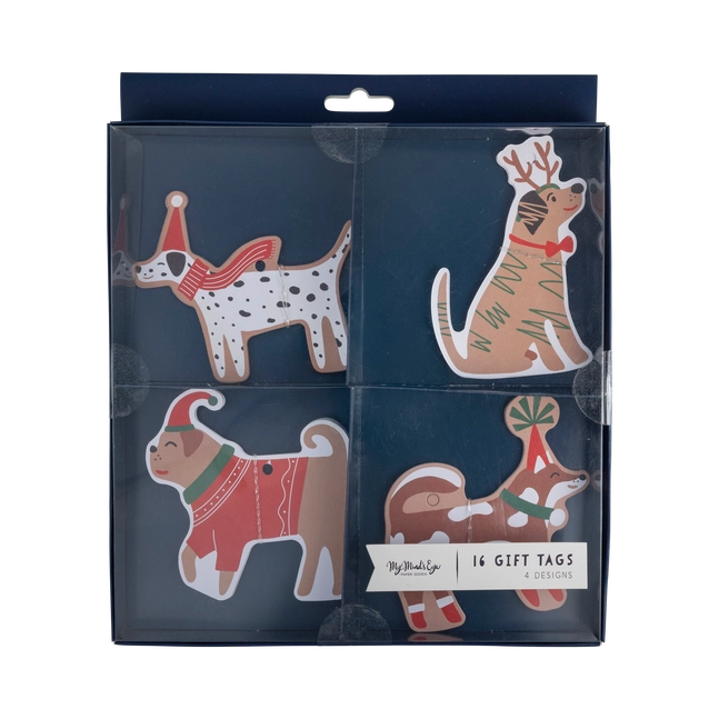 Christmas Dogs Gift Tag Set