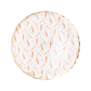 Scalloped Plate: Pink and Orange Carrots