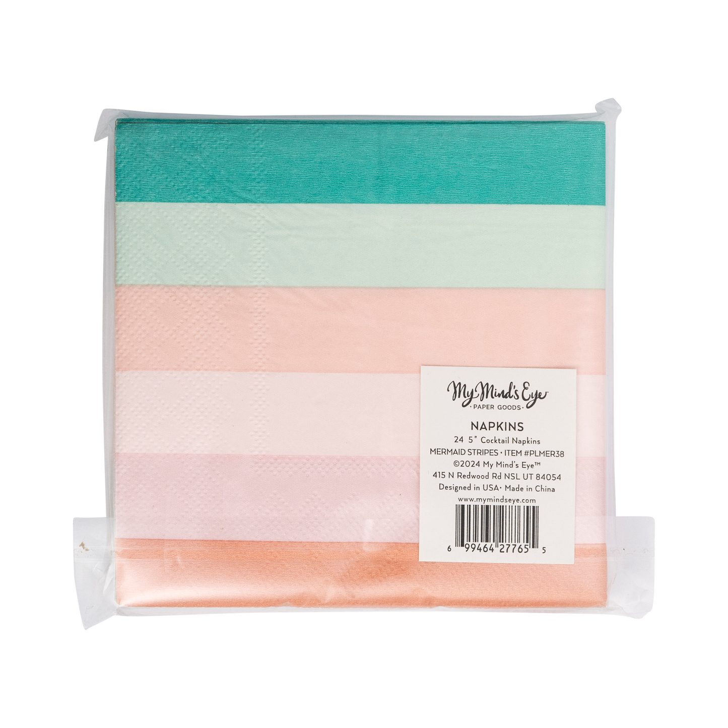 Mermaid Stripes Cocktail Napkins