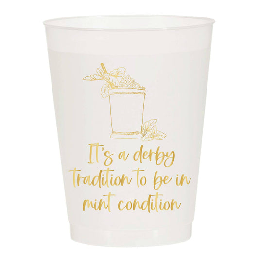 Set of 6 Reusable Cups: Derby Tradition/Mint Condition Julep