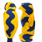 Blue Ric Rac on Yellow Gold Handmade Headband
