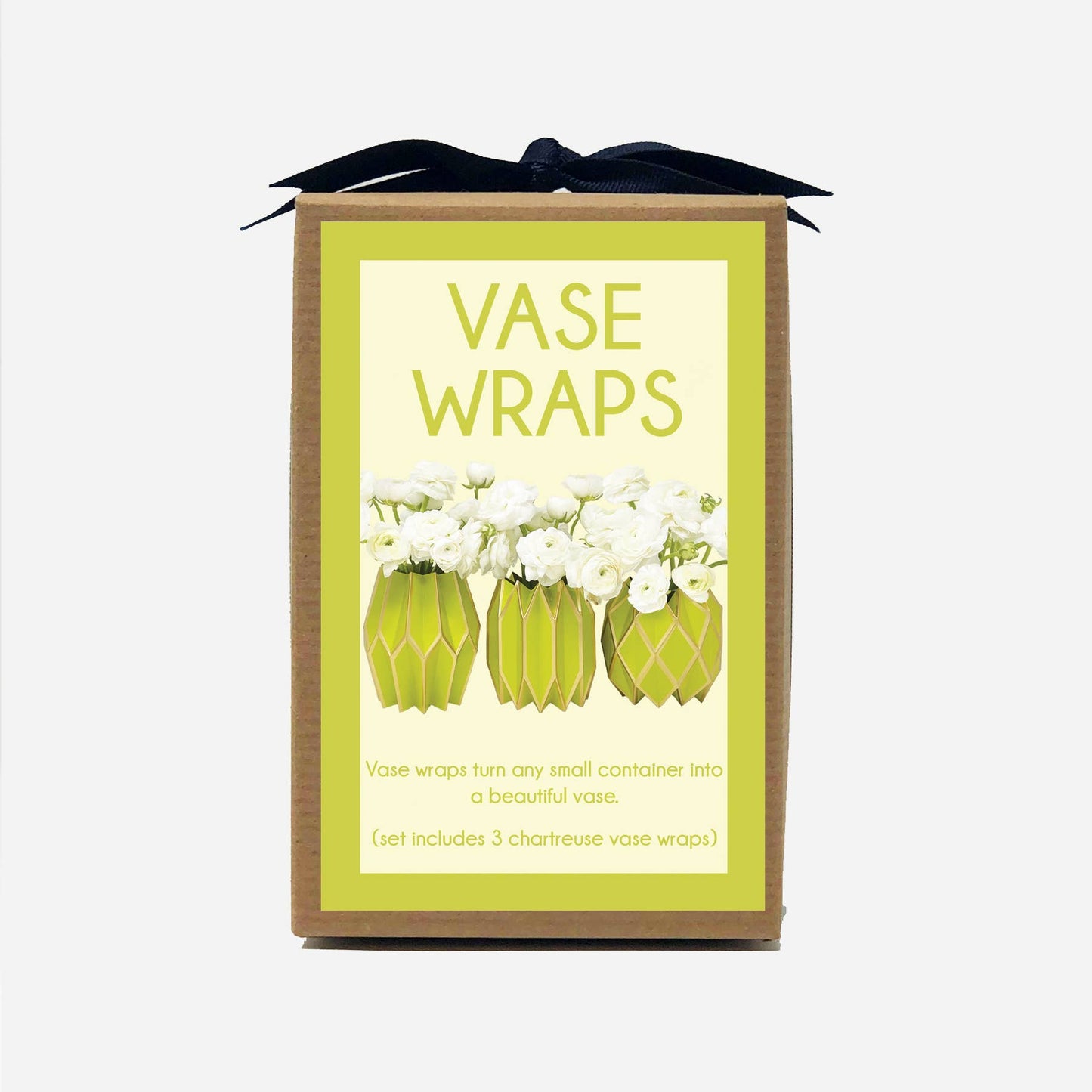 Chartreuse Paper Vase Wraps