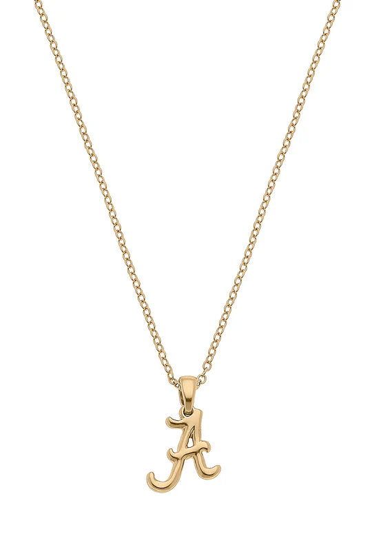 University of Alabama Logo 24K Gold Plated Necklace