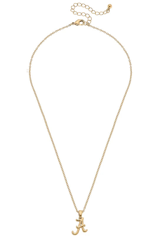 University of Alabama Logo 24K Gold Plated Necklace