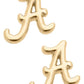 Alabama Crimson Tide Logo 24K Gold Plated Stud Earrings