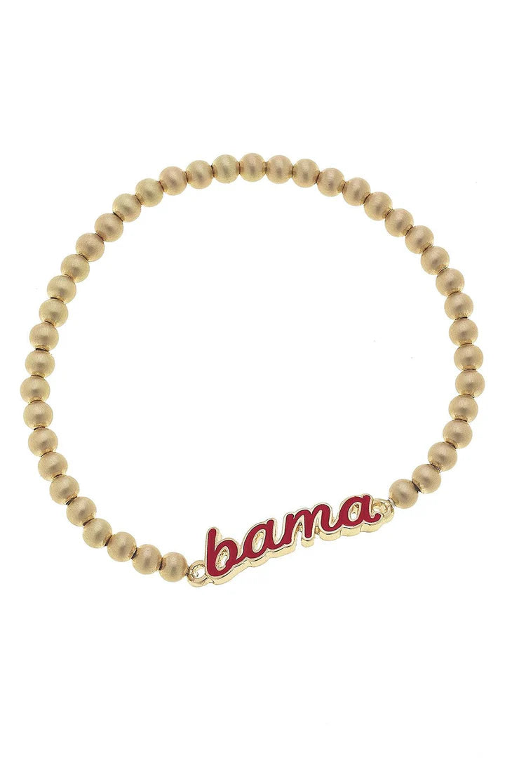 Alabama Crimson Tide Enamel Script Stretch Bracelet