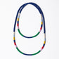 Allie Seed Bead Long Necklace: Navy and Multi
