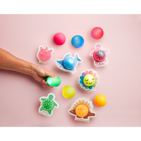 Rainbow Flower LED Squish Ball