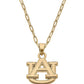 Auburn University Logo 24K Gold Plated Necklace