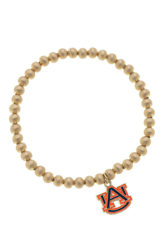 Auburn Tigers Ball Bead Stretch Bracelet