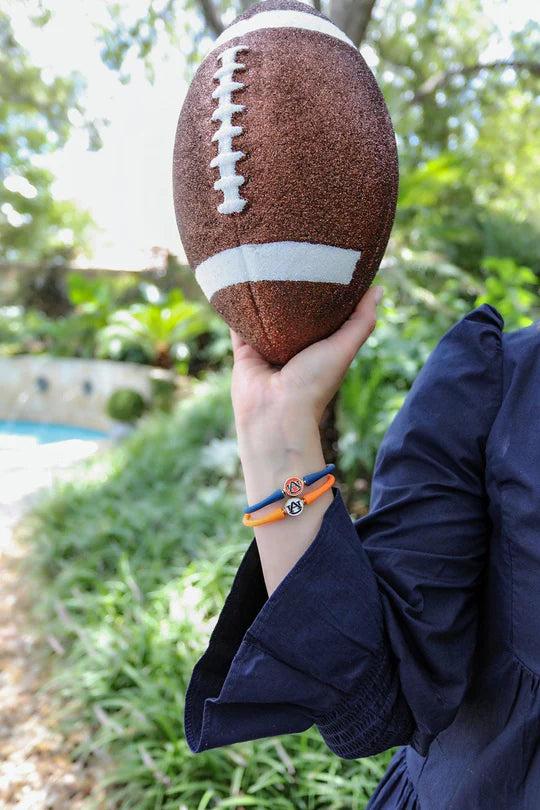 Auburn Tigers Enamel Silicone Bali Bracelet: Navy