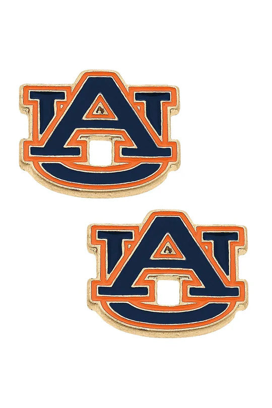 Auburn Tigers Enamel Stud Earrings