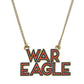 Auburn Tigers "War Eagle" Outline Enamel Necklace