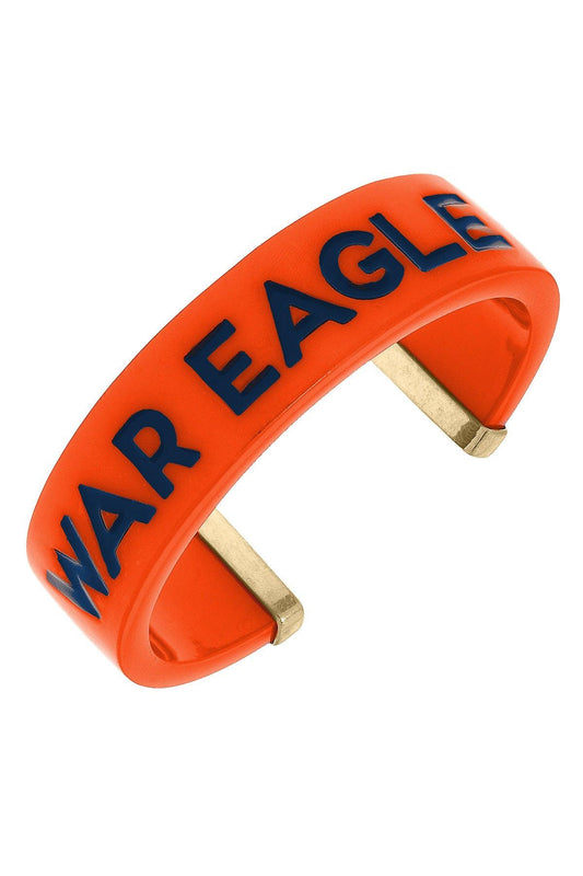 Auburn Tigers Resin Cuff Bracelet in Orange