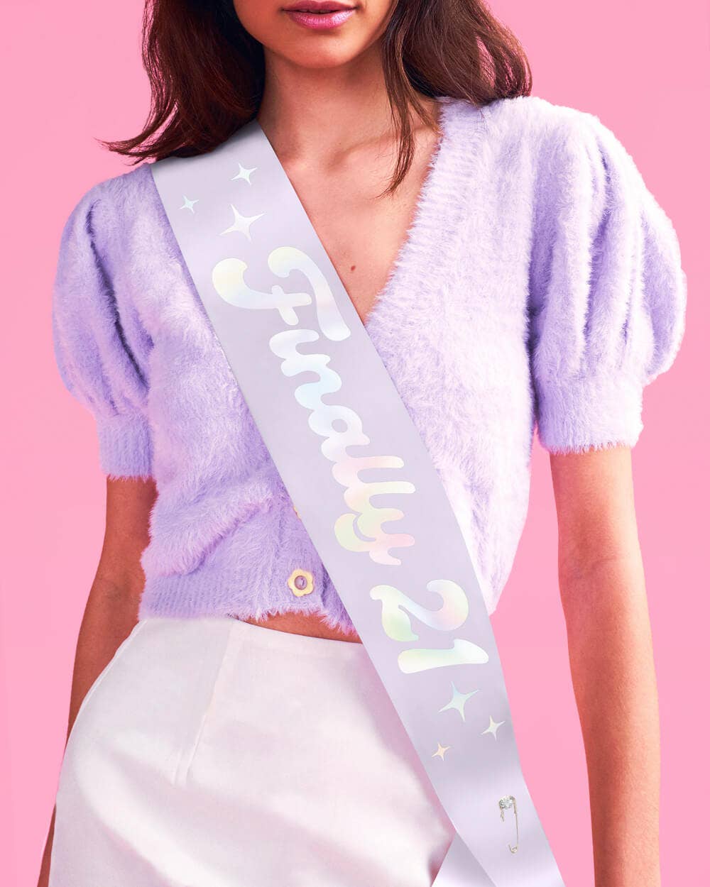 "Finally 21" Lavender Birthday Party Sash