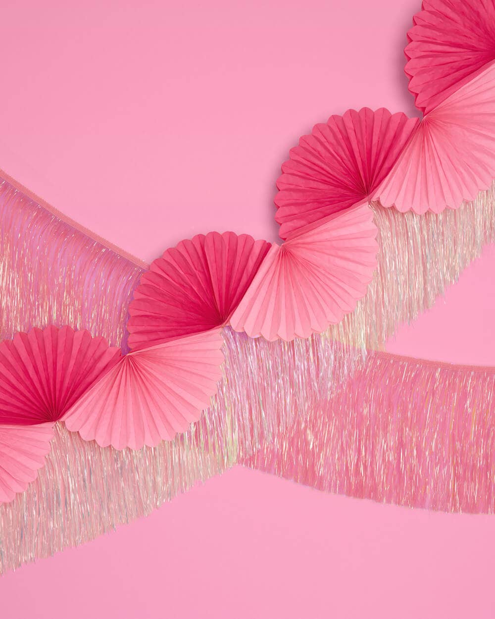 Pink Paper Fan Garland