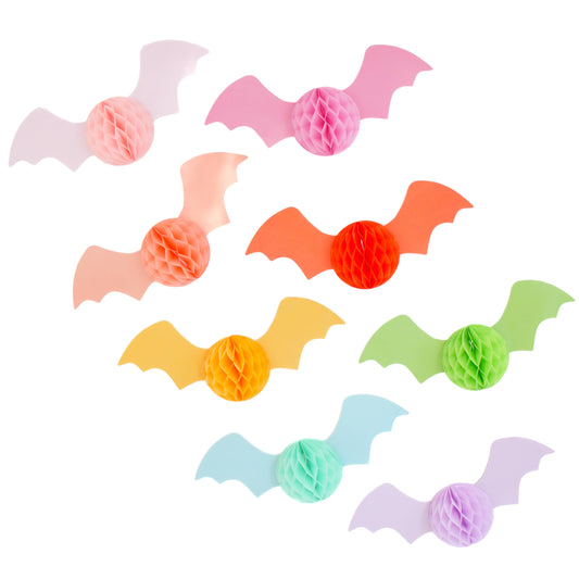 Rainbow Honeycomb Paper Bats