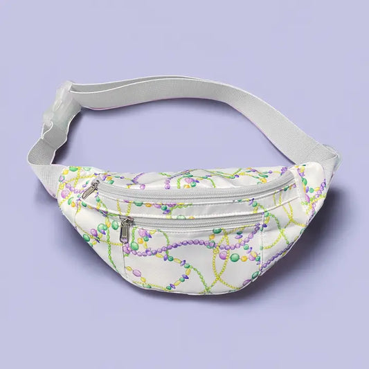 Just Here For the Beads Mardi Gras Crossbody Bag