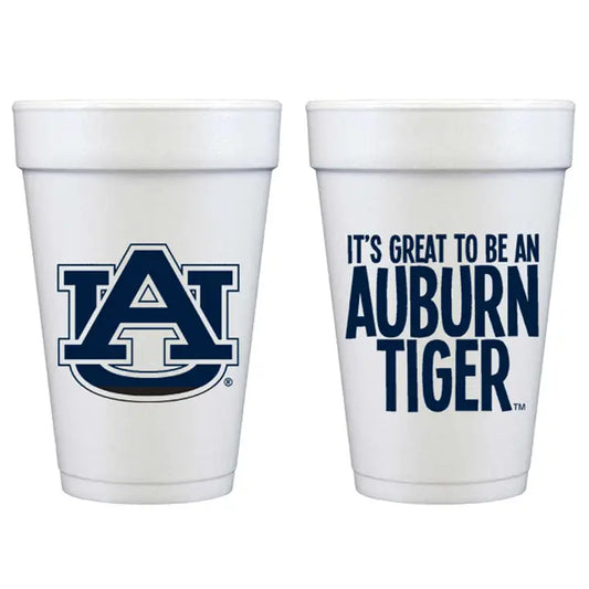 Foam Cups: AU Logo / It's Great to Be An Auburn Tiger