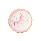 Pink Unicorn Ruffle Edge Plate