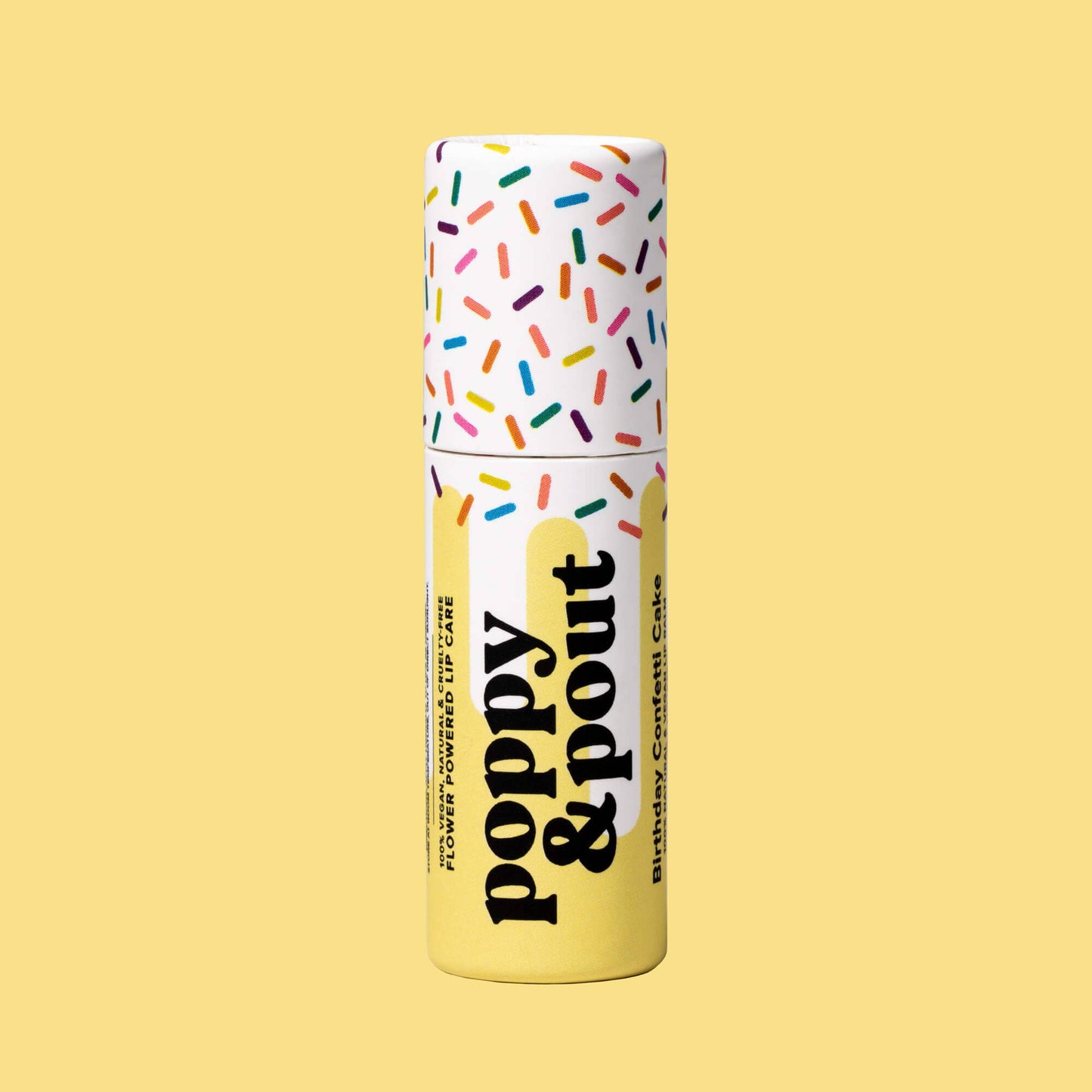 Birthday Confetti Cake Plant-Based Lip Balm: Yellow