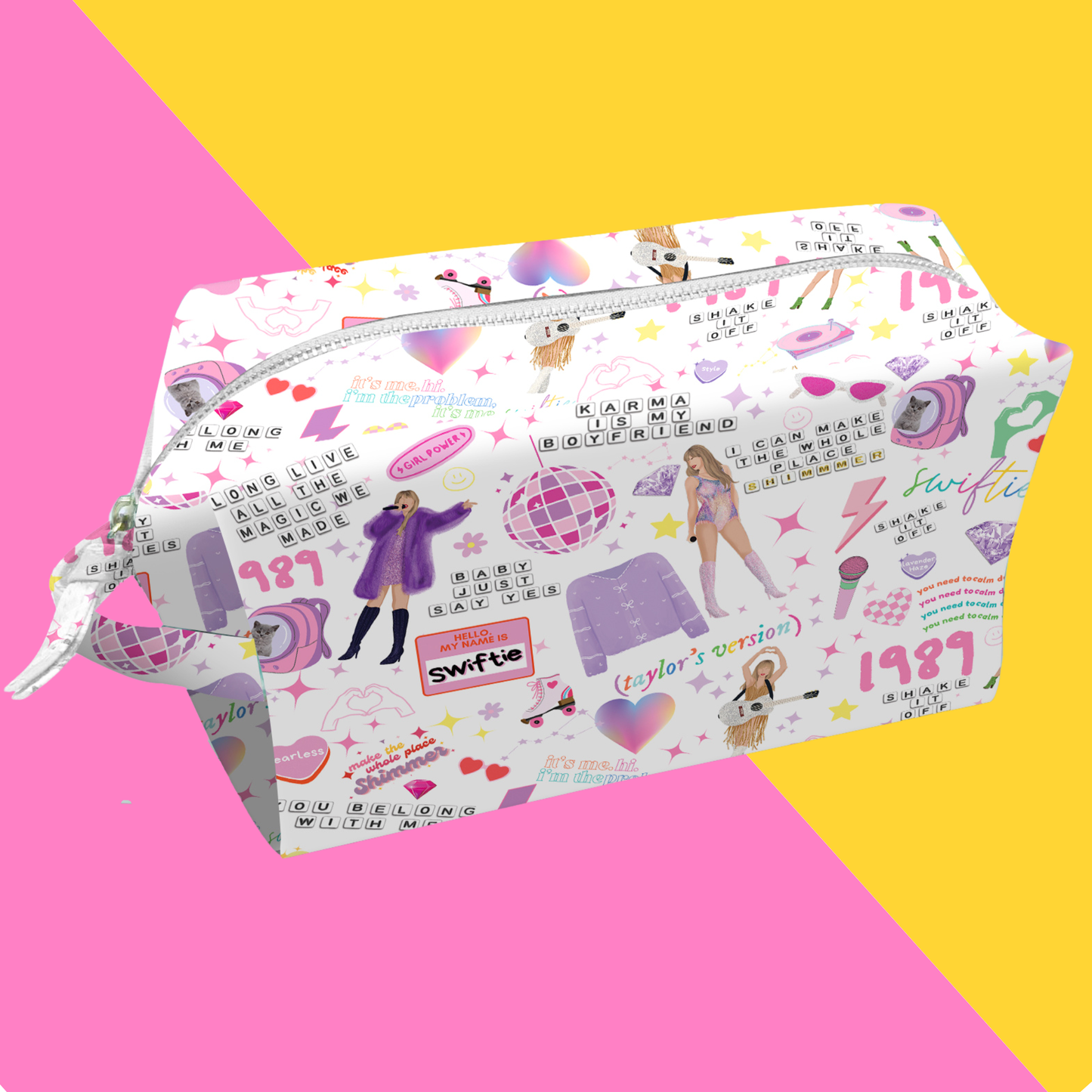 Taylor Swift Pencil/Cosmetic Loaf Bag: Swiftie Mosaic