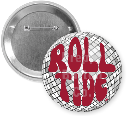 Roll Tide Disco Ball Button