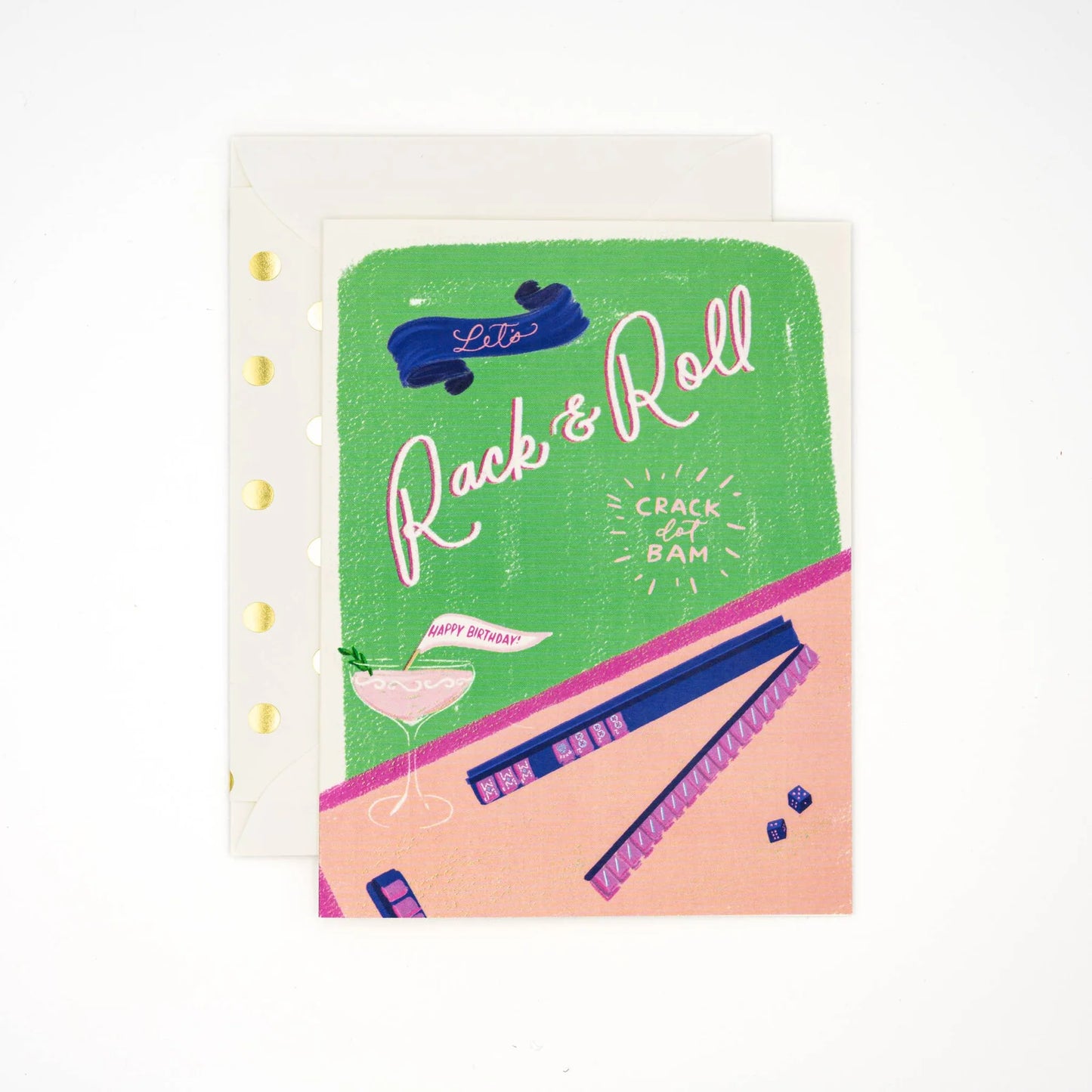 Let's Rack and Roll! Mahjong Birthday Card