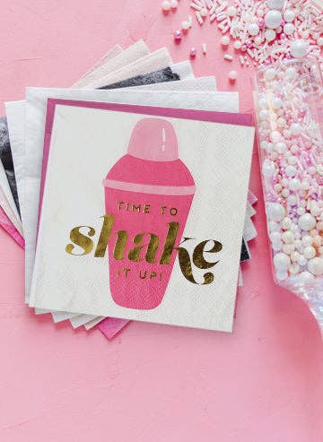 "Time to Shake It Up" Cocktail Napkins