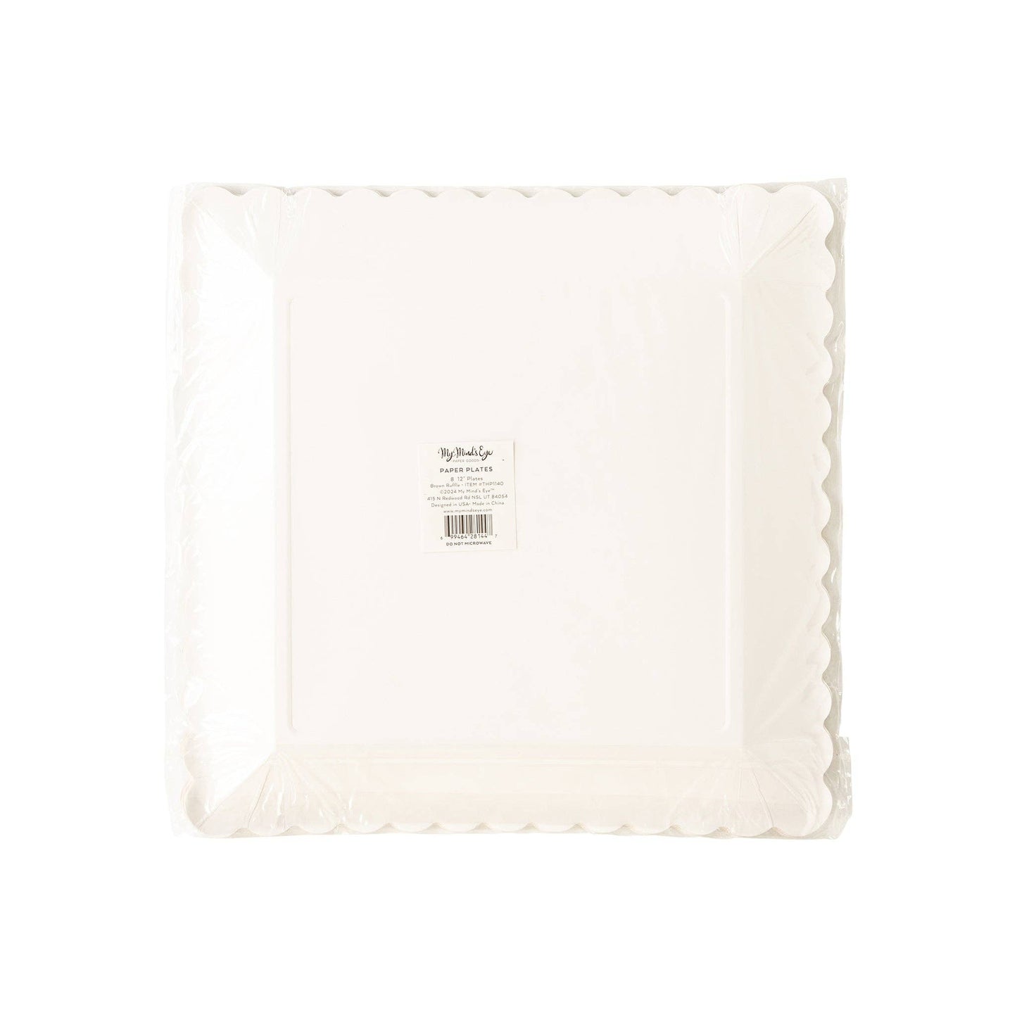 Brown Ruffle Edge Plate - 12"