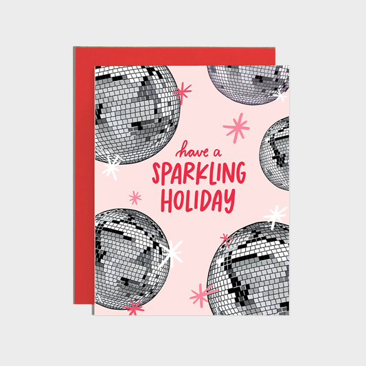 Disco Sparkling Holiday Greeting Card