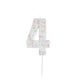 Jumbo Sprinkle Number 4 Candle