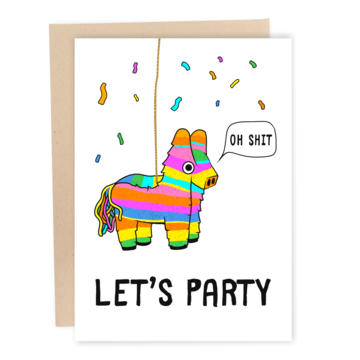 Greeting Card: Oh Shit Piñata (Birthday)