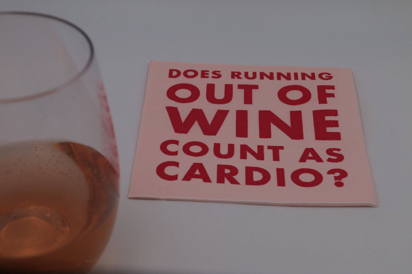 Cocktail Napkins: Does Running Out of Wine Count as Cardio