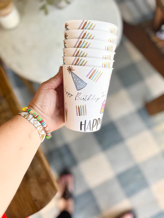 Reusable Party Cups: Happy Birthday