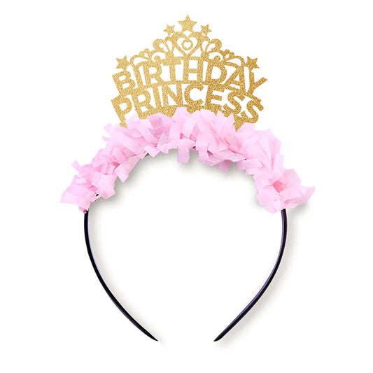 Party Headband: Birthday Princess - Gold/Light Pink